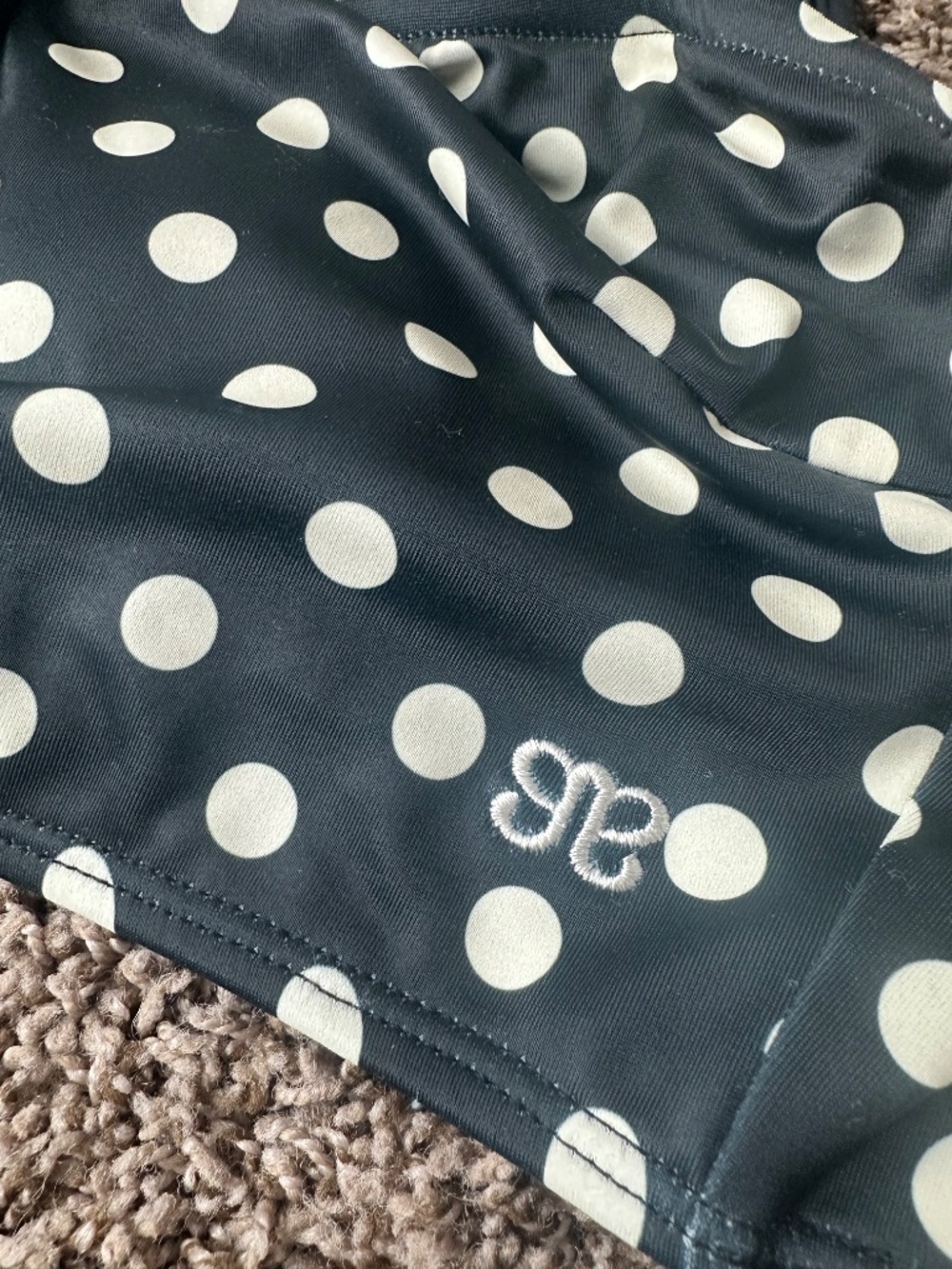 Albion Fit Black Polka Dot Bella Crop and High Waisted Swim Skirt - Picture 13 of 13